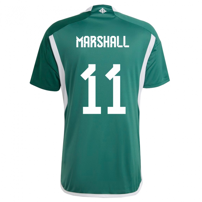 Hombre Camiseta Irlanda Del Norte Callum Marshall #11 Verde 1ª Equipación 24-26 La Camisa México