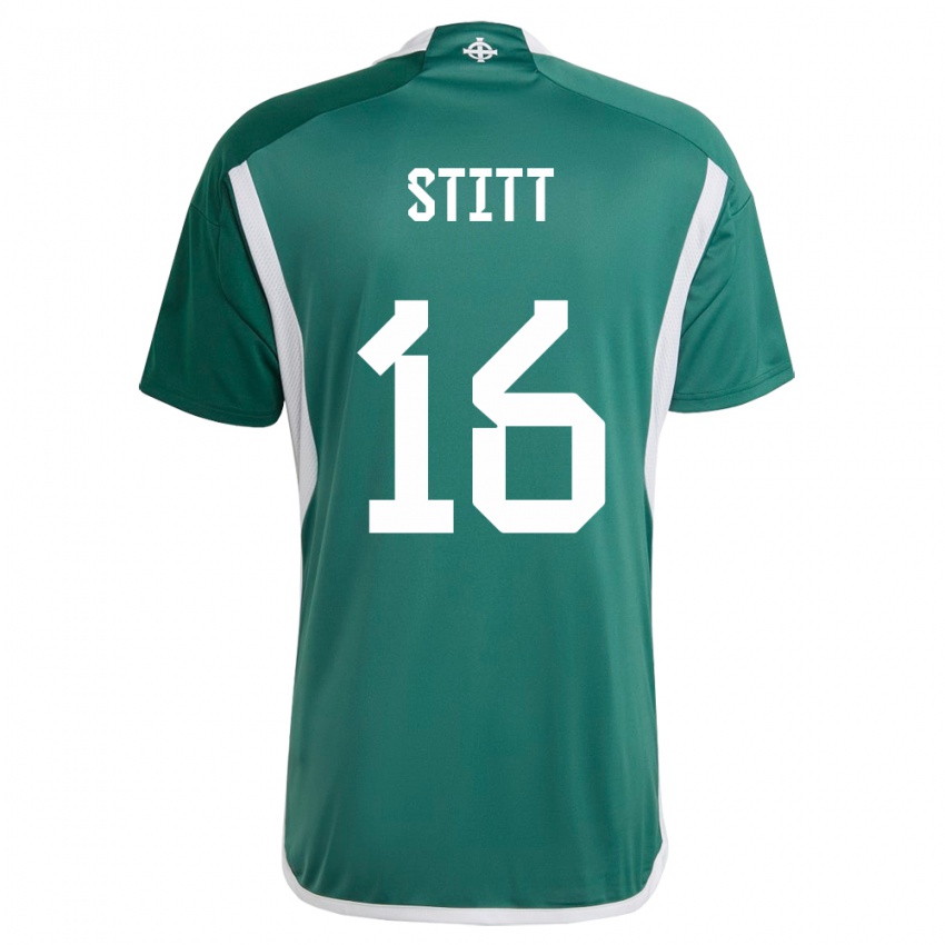 Hombre Camiseta Irlanda Del Norte Dylan Stitt #16 Verde 1ª Equipación 24-26 La Camisa México