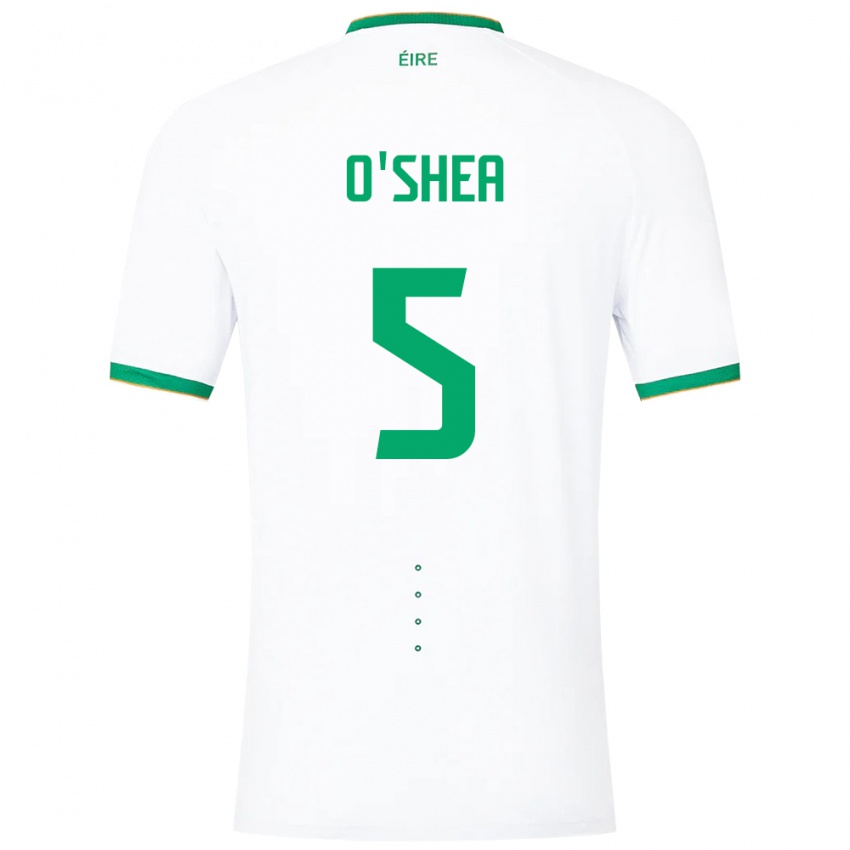 Hombre Camiseta Irlanda Dara O'shea #5 Blanco 2ª Equipación 24-26 La Camisa México