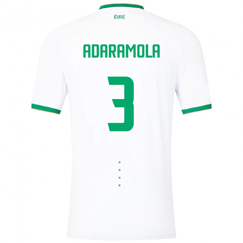 Hombre Camiseta Irlanda Tayo Adaramola #3 Blanco 2ª Equipación 24-26 La Camisa México