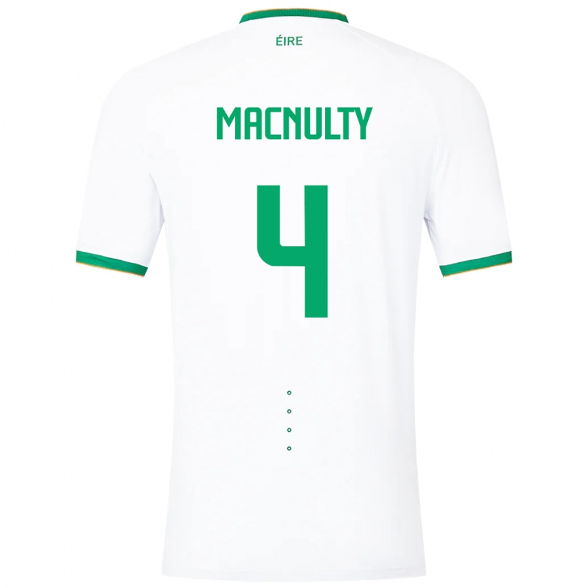 Hombre Camiseta Irlanda Anselmo García Macnulty #4 Blanco 2ª Equipación 24-26 La Camisa México