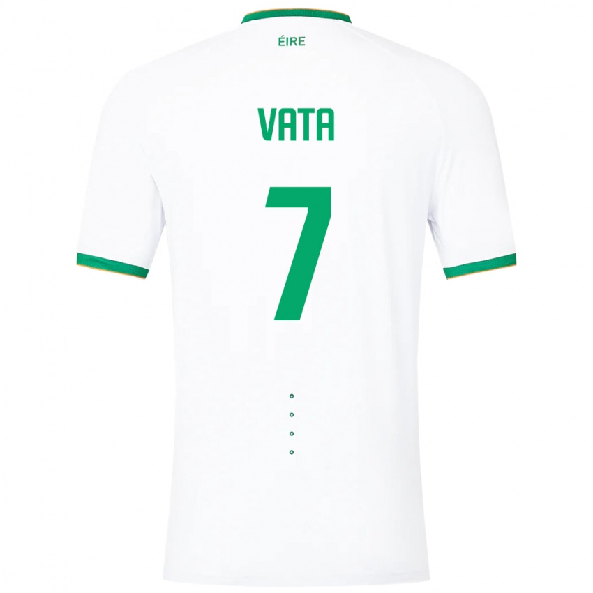 Hombre Camiseta Irlanda Rocco Vata #7 Blanco 2ª Equipación 24-26 La Camisa México