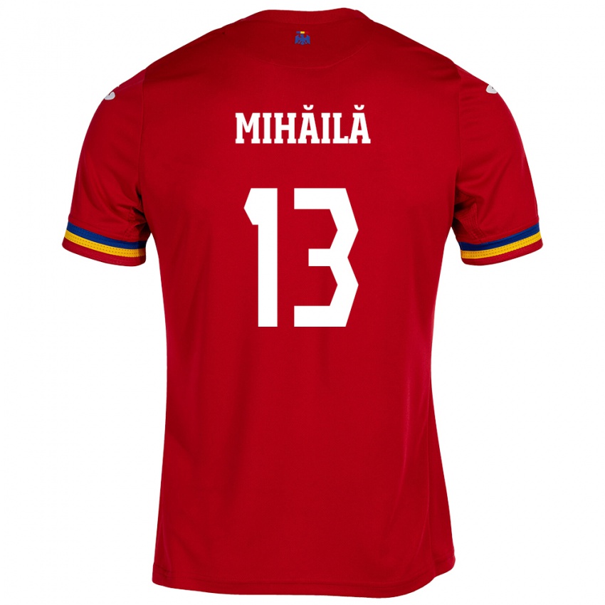 Hombre Camiseta Rumania Valentin Mihăilă #13 Rojo 2ª Equipación 24-26 La Camisa México