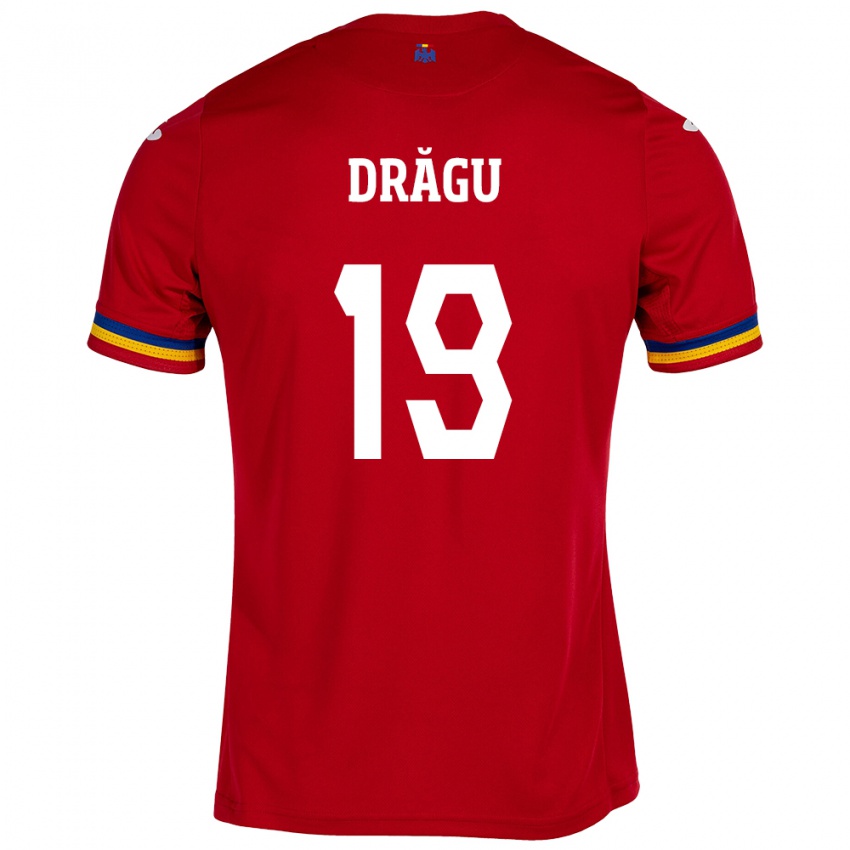 Hombre Camiseta Rumania Denis Drăguş #19 Rojo 2ª Equipación 24-26 La Camisa México