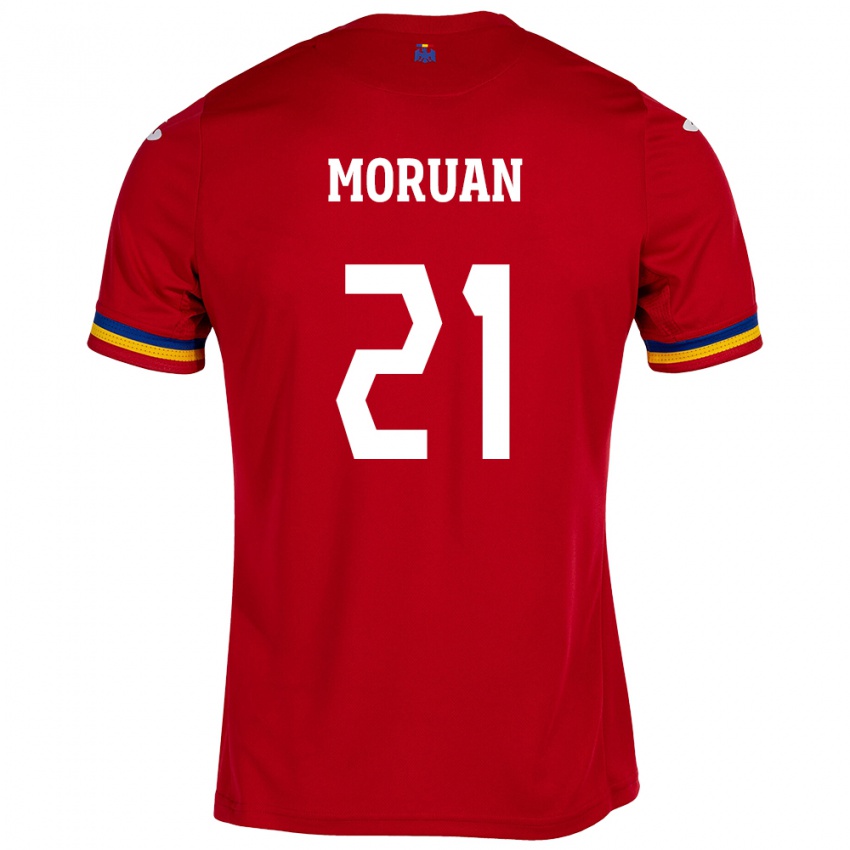 Hombre Camiseta Rumania Olimpiu Moruţan #21 Rojo 2ª Equipación 24-26 La Camisa México