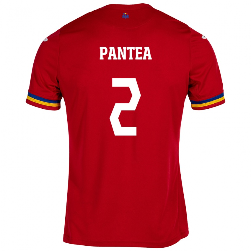 Hombre Camiseta Rumania Alexandru Pantea #2 Rojo 2ª Equipación 24-26 La Camisa México