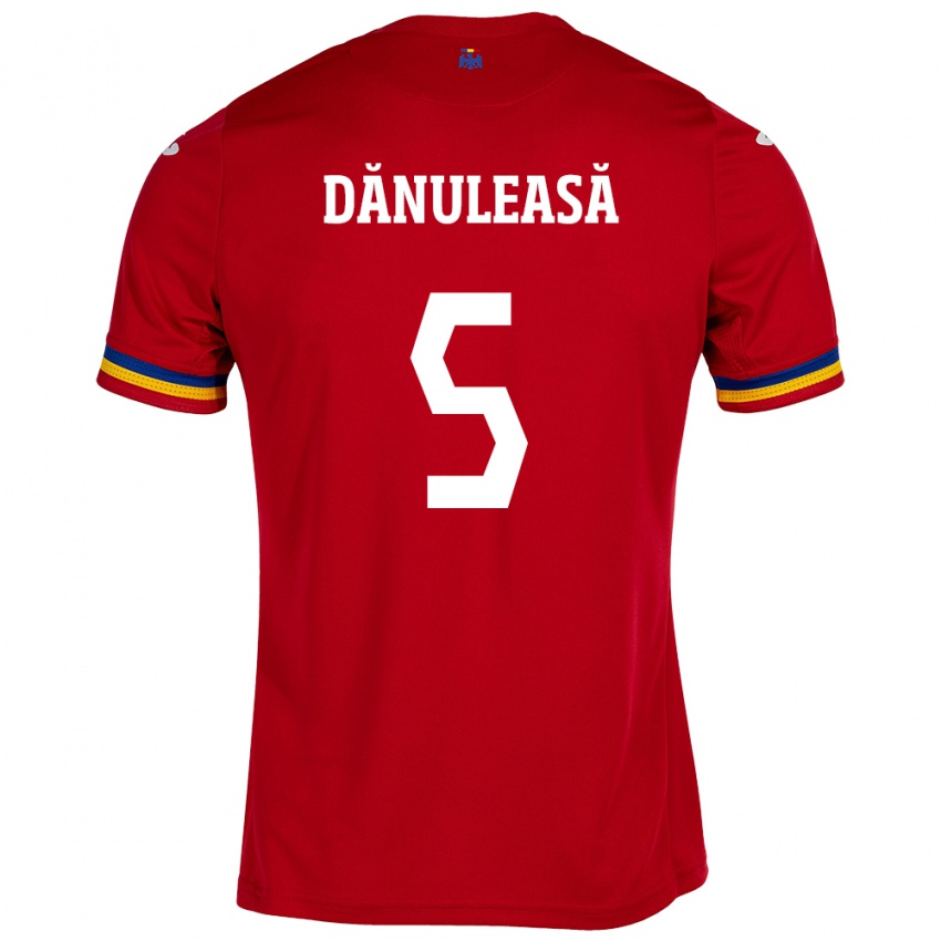 Hombre Camiseta Rumania Gabriel Dănuleasă #5 Rojo 2ª Equipación 24-26 La Camisa México