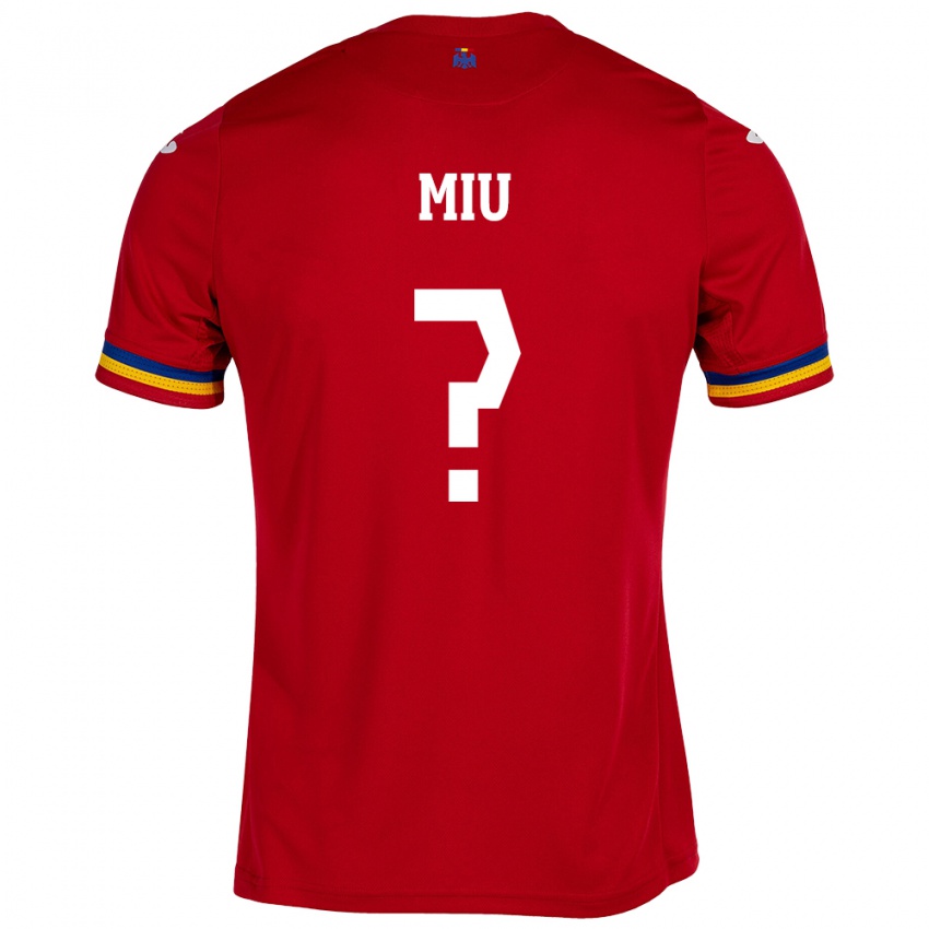 Hombre Camiseta Rumania Denis Miu #0 Rojo 2ª Equipación 24-26 La Camisa México