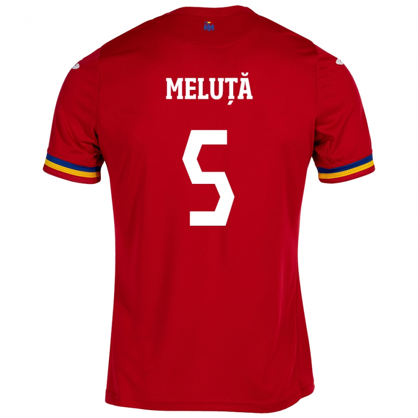 Hombre Camiseta Rumania Teodora Meluță #5 Rojo 2ª Equipación 24-26 La Camisa México