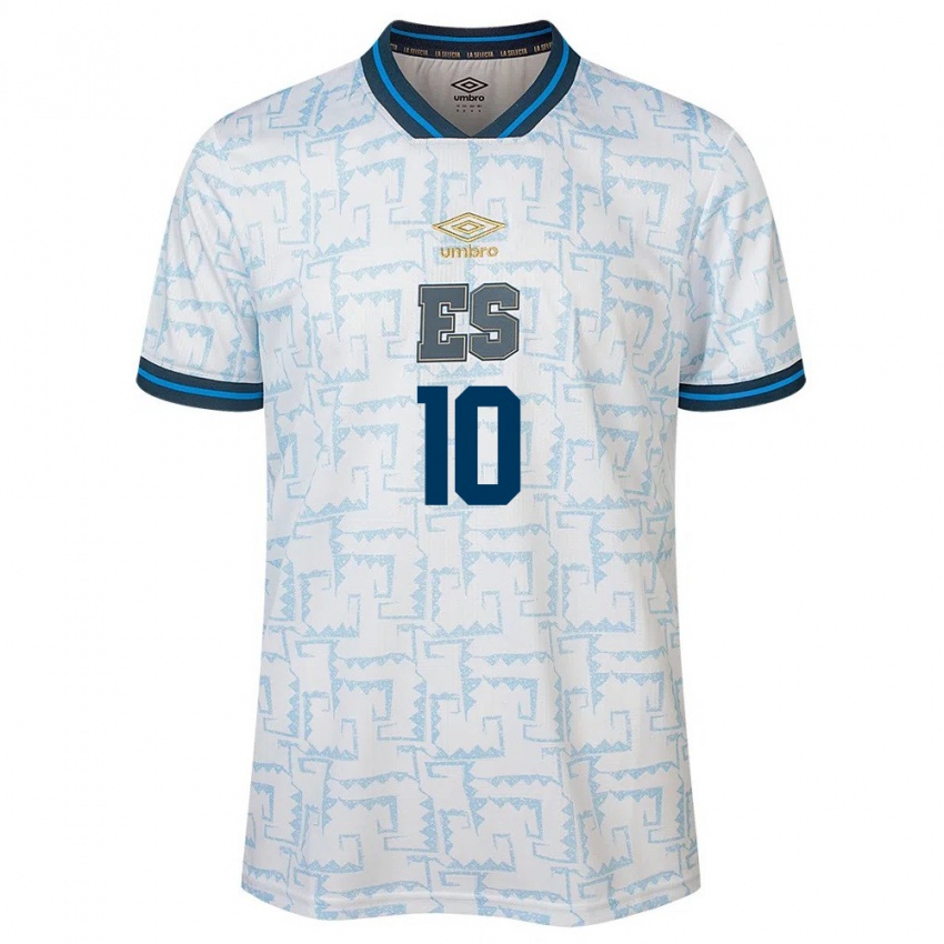 Hombre Camiseta El Salvador Brenda Cerén #10 Blanco 2ª Equipación 24-26 La Camisa México