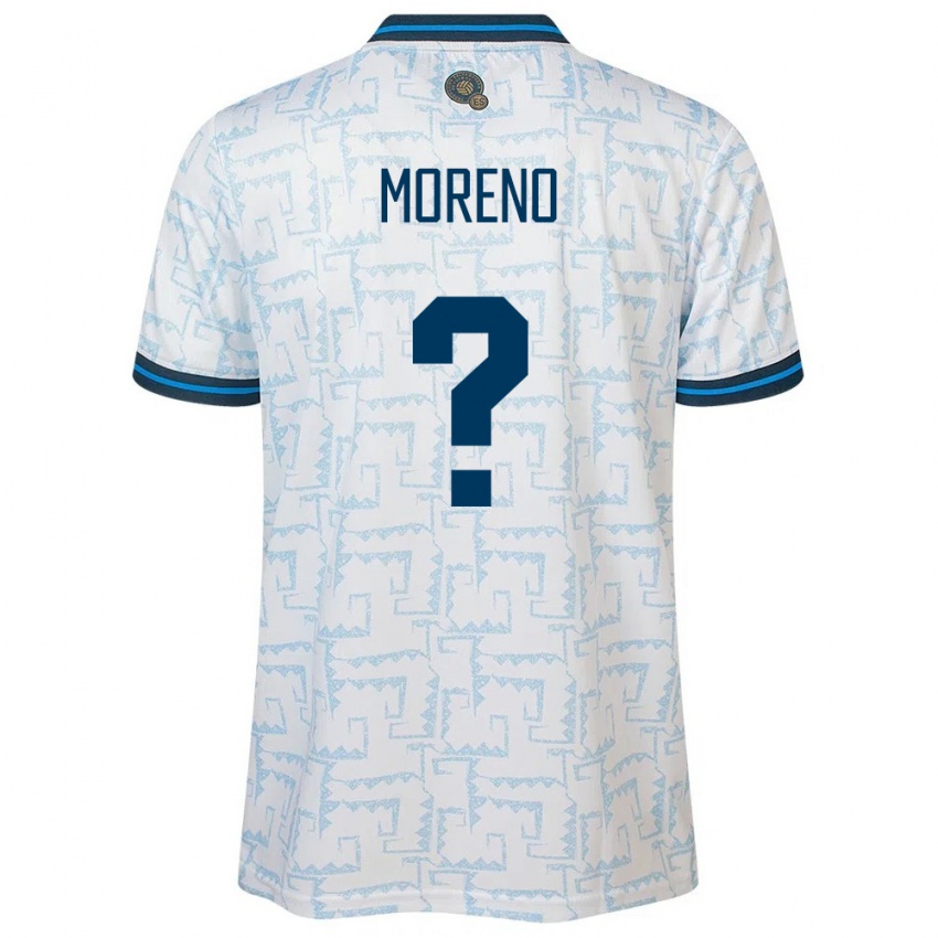 Hombre Camiseta El Salvador Amando Moreno #0 Blanco 2ª Equipación 24-26 La Camisa México