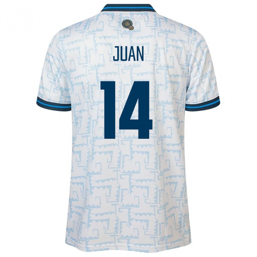 Hombre Camiseta El Salvador Juan Sánchez #14 Blanco 2ª Equipación 24-26 La Camisa México