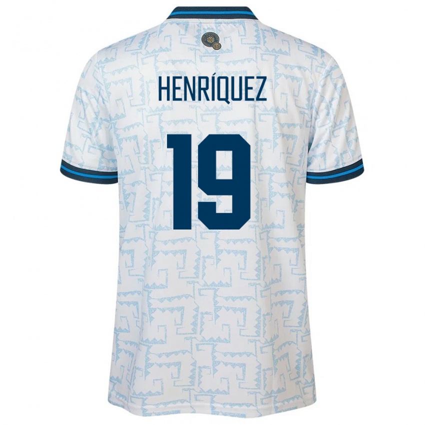 Hombre Camiseta El Salvador Alejandro Henríquez #19 Blanco 2ª Equipación 24-26 La Camisa México
