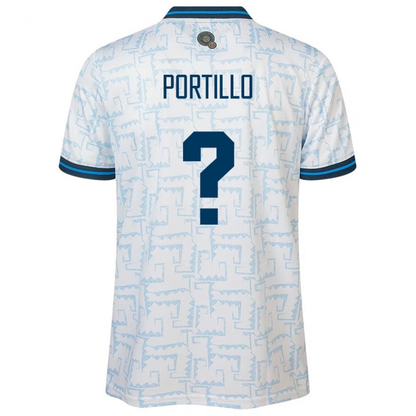 Hombre Camiseta El Salvador Cristian Portillo #0 Blanco 2ª Equipación 24-26 La Camisa México