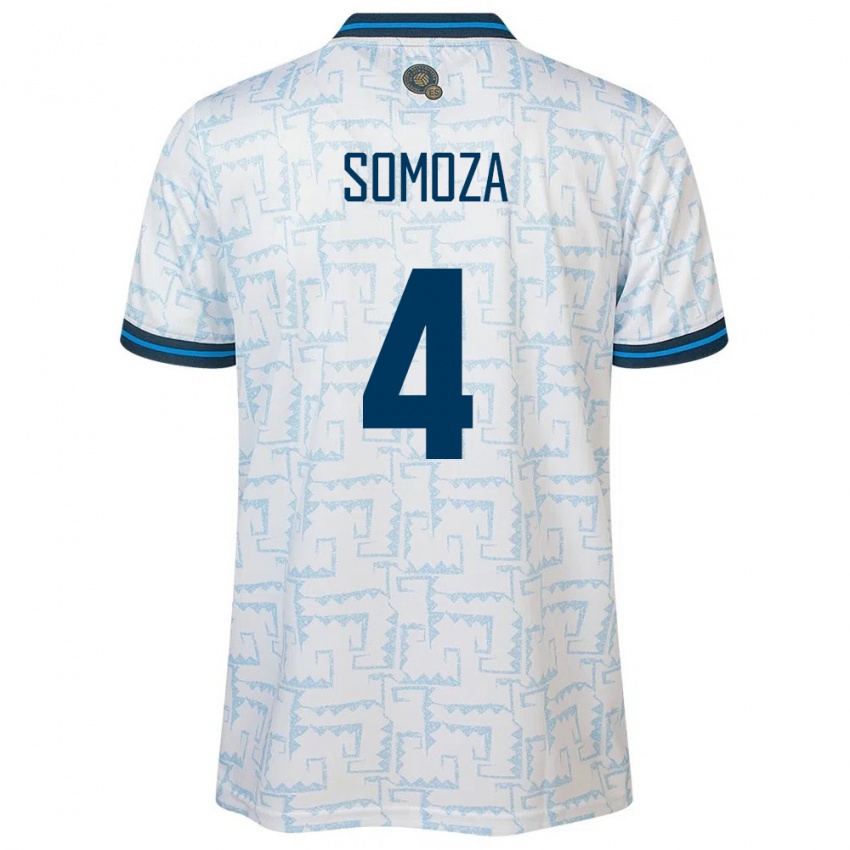 Hombre Camiseta El Salvador Néstor Somoza #4 Blanco 2ª Equipación 24-26 La Camisa México