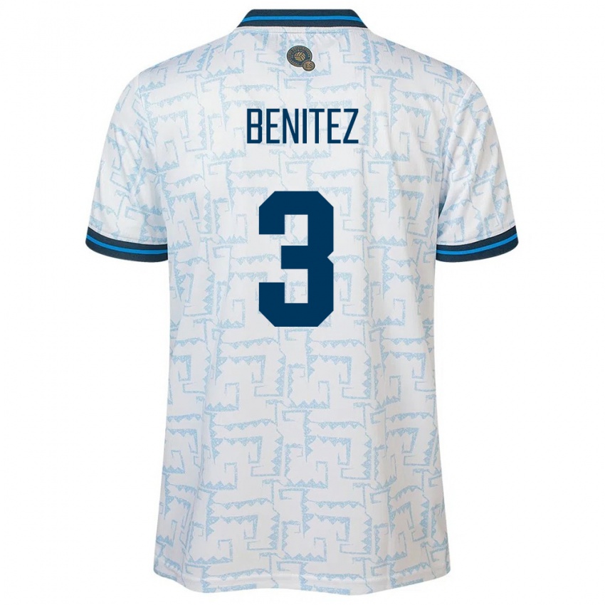 Hombre Camiseta El Salvador Carolina Benitez #3 Blanco 2ª Equipación 24-26 La Camisa México