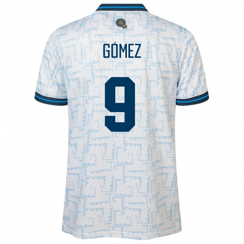 Hombre Camiseta El Salvador Samaria Gómez #9 Blanco 2ª Equipación 24-26 La Camisa México