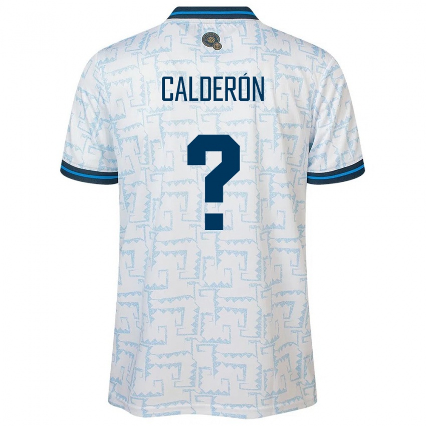 Hombre Camiseta El Salvador Paola Calderón #0 Blanco 2ª Equipación 24-26 La Camisa México