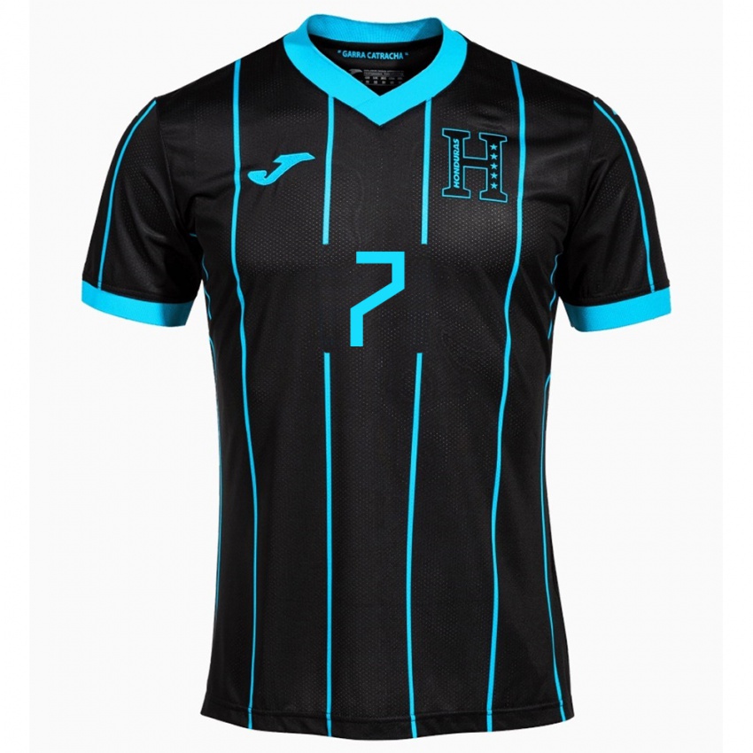 Hombre Camiseta Honduras José Pinto #7 Negro 2ª Equipación 24-26 La Camisa México