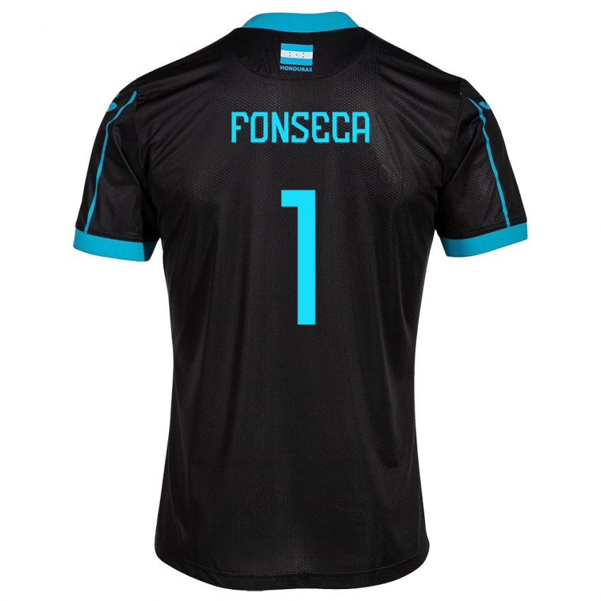 Hombre Camiseta Honduras Harold Fonseca #1 Negro 2ª Equipación 24-26 La Camisa México