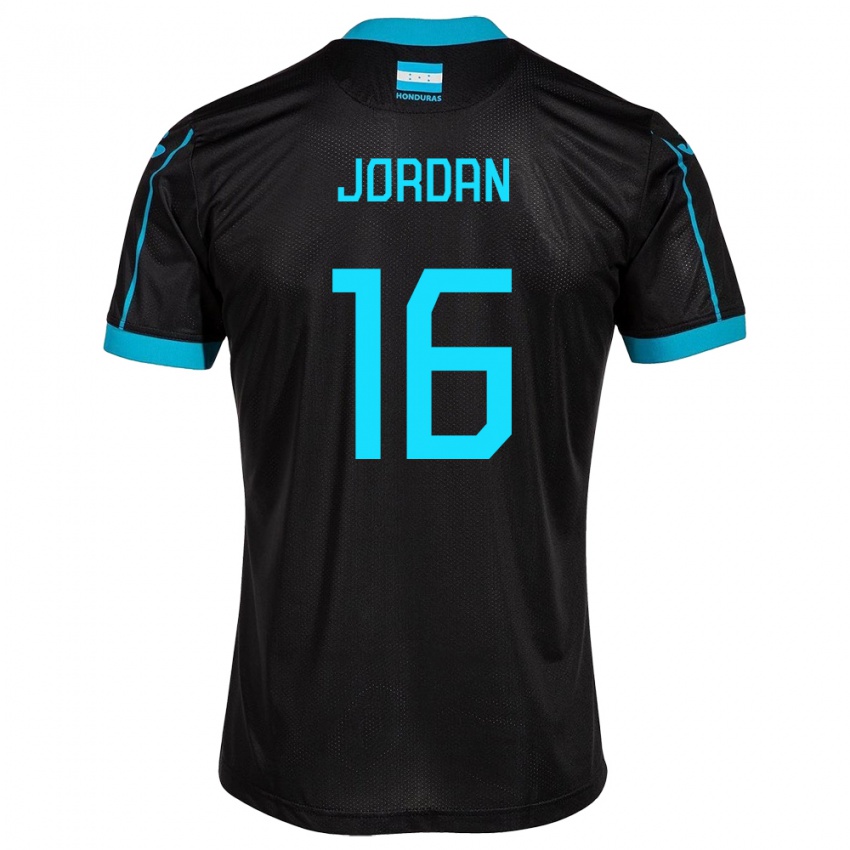 Hombre Camiseta Honduras Jordan García #16 Negro 2ª Equipación 24-26 La Camisa México