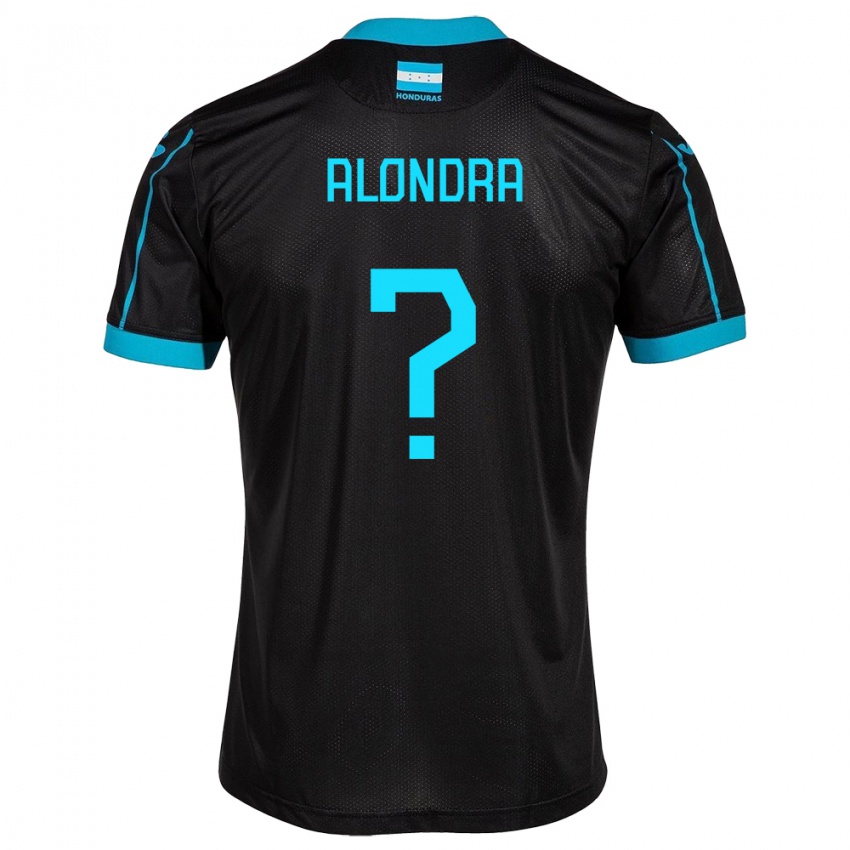 Hombre Camiseta Honduras Alondra Aguilar #0 Negro 2ª Equipación 24-26 La Camisa México