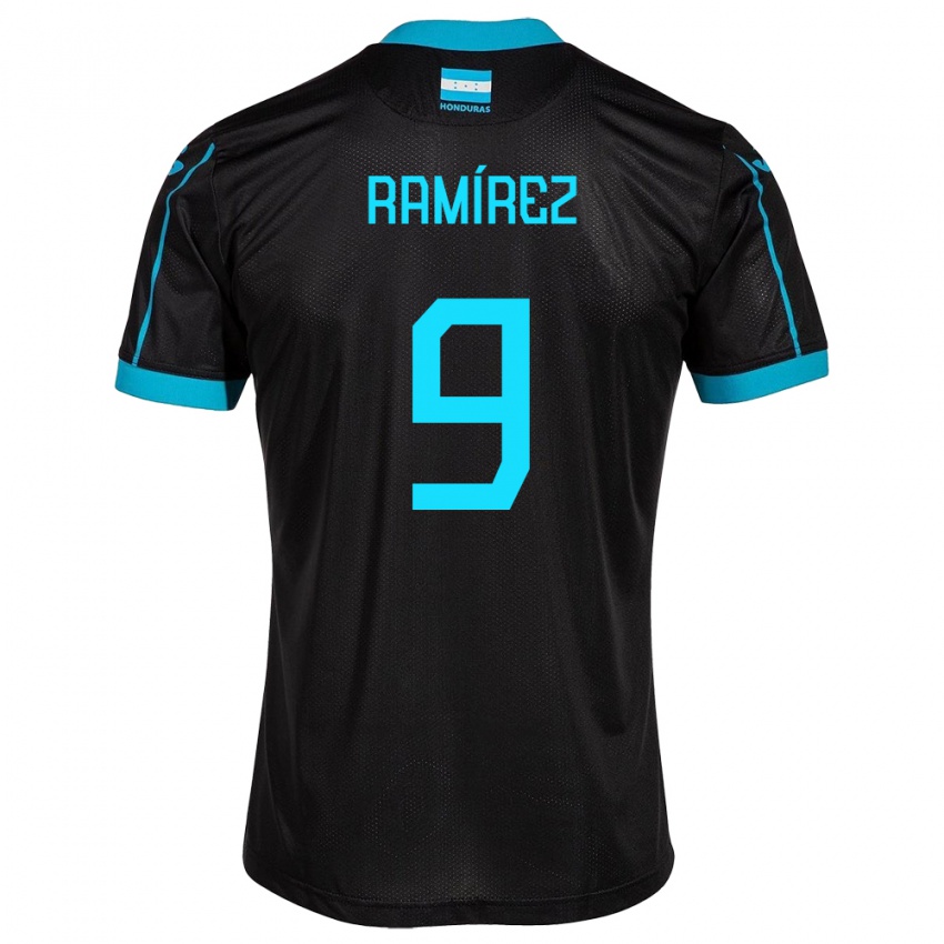 Hombre Camiseta Honduras Truimali Ramírez #9 Negro 2ª Equipación 24-26 La Camisa México