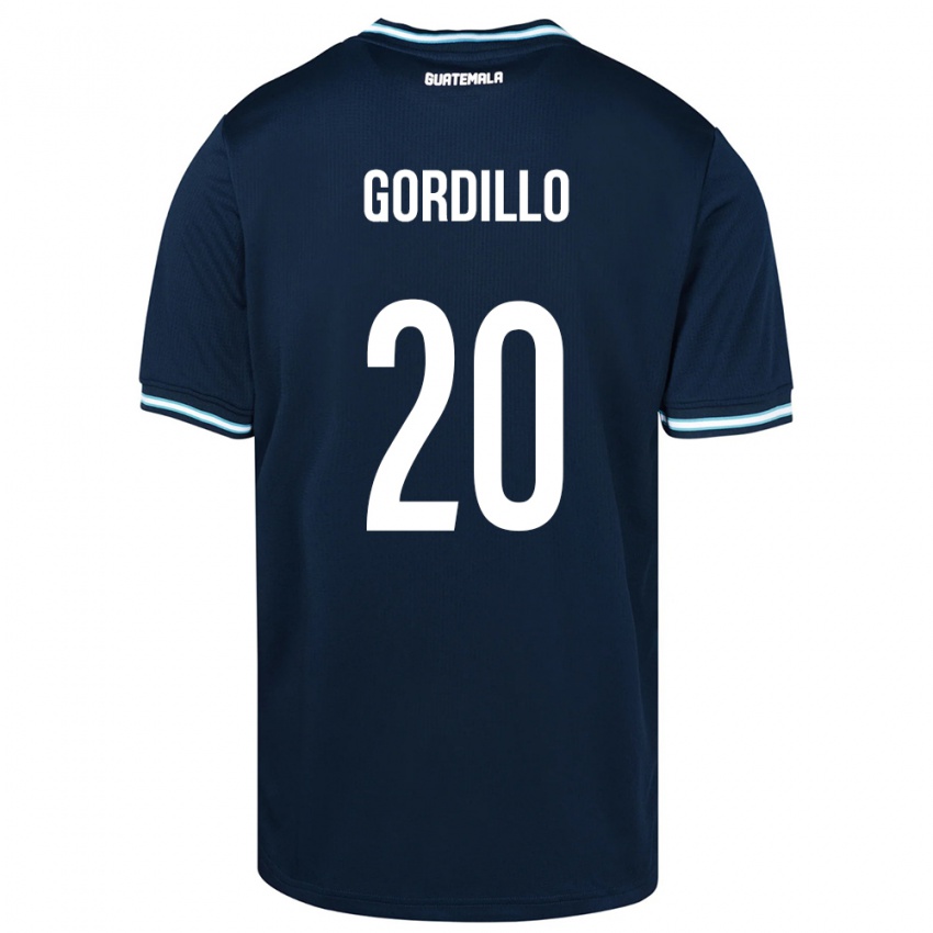 Hombre Camiseta Guatemala Gerardo Gordillo #20 Azul 2ª Equipación 24-26 La Camisa México