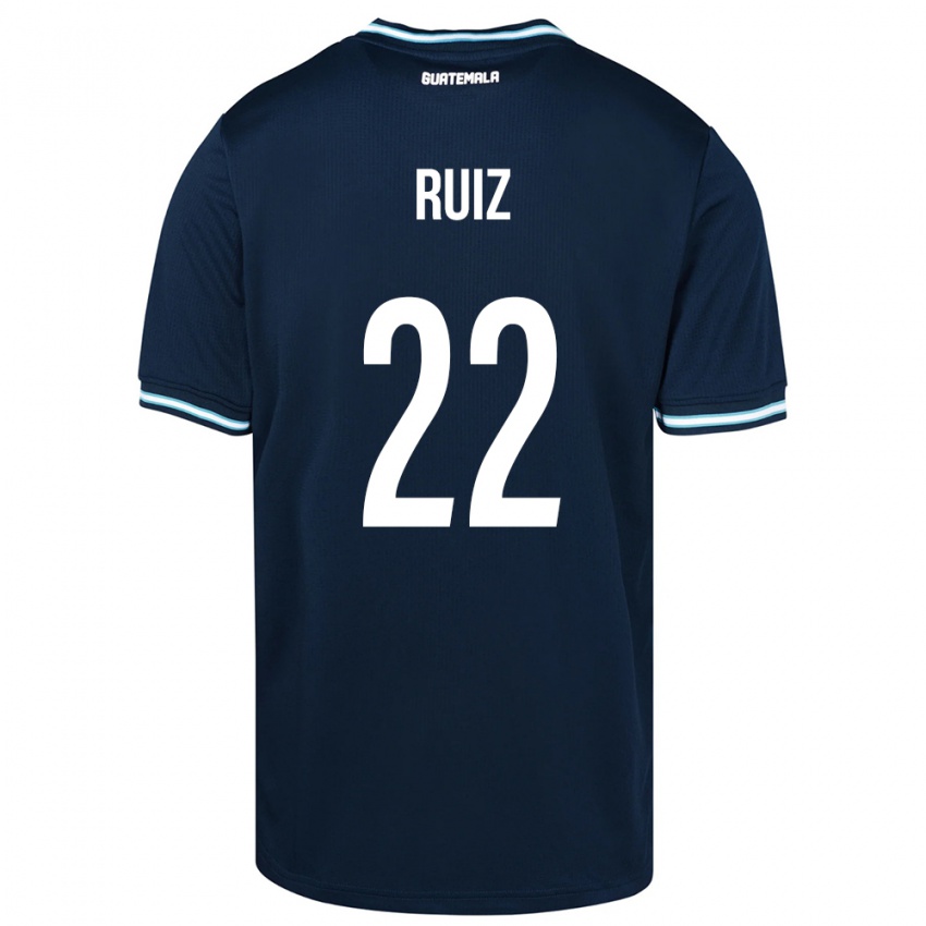 Hombre Camiseta Guatemala Kevin Ruiz #22 Azul 2ª Equipación 24-26 La Camisa México