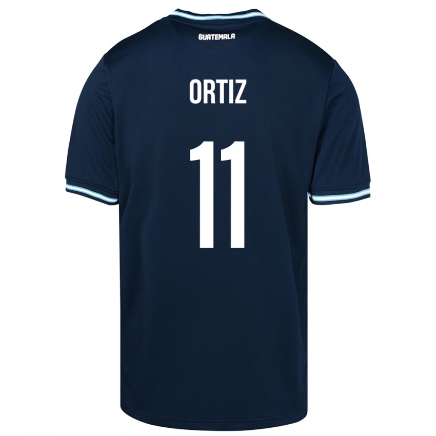 Hombre Camiseta Guatemala Andersson Ortiz #11 Azul 2ª Equipación 24-26 La Camisa México