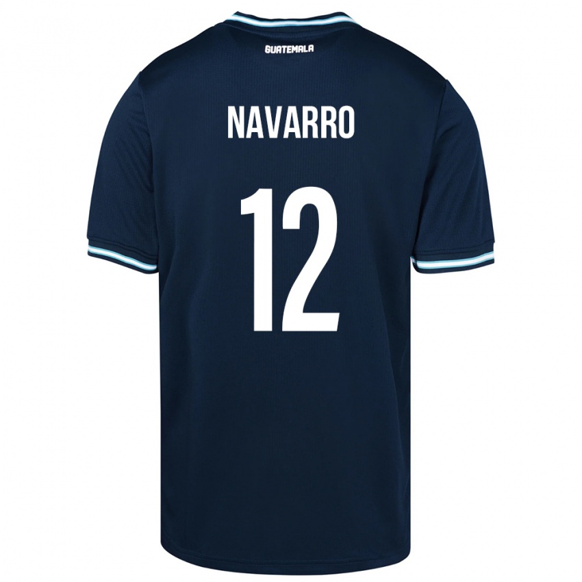 Hombre Camiseta Guatemala Kenderson Navarro #12 Azul 2ª Equipación 24-26 La Camisa México