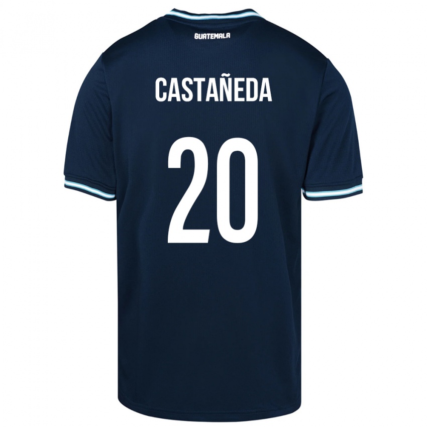 Hombre Camiseta Guatemala Brayam Castañeda #20 Azul 2ª Equipación 24-26 La Camisa México