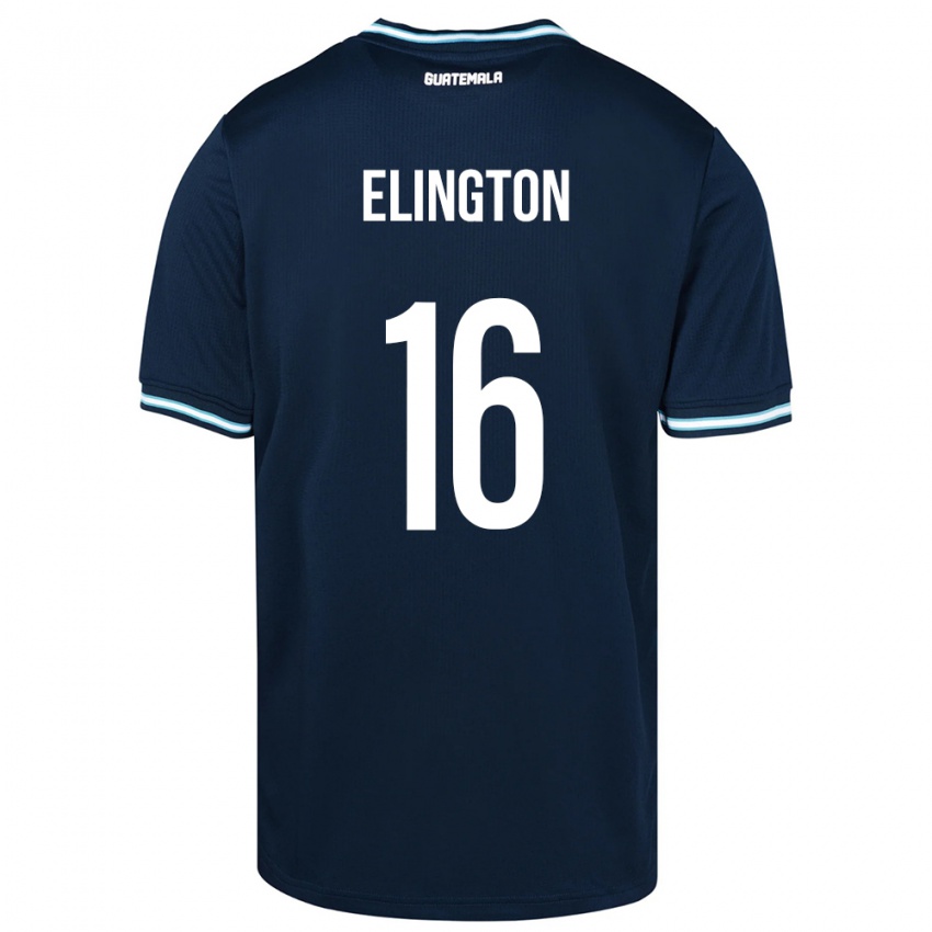 Hombre Camiseta Guatemala Elvi Elington #16 Azul 2ª Equipación 24-26 La Camisa México