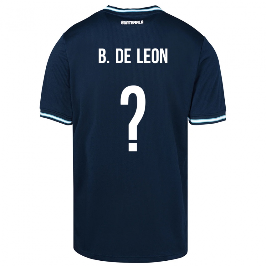 Hombre Camiseta Guatemala Brandon De Leon #0 Azul 2ª Equipación 24-26 La Camisa México