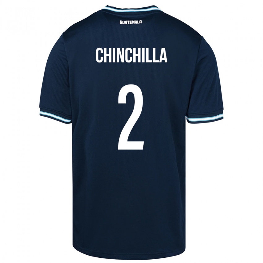 Hombre Camiseta Guatemala Nicolás Chinchilla #2 Azul 2ª Equipación 24-26 La Camisa México