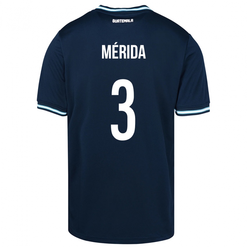 Hombre Camiseta Guatemala Daniel Mérida #3 Azul 2ª Equipación 24-26 La Camisa México