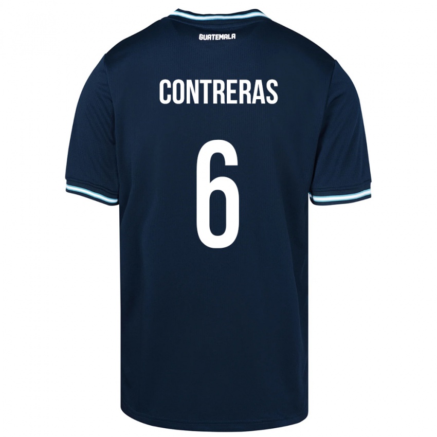 Hombre Camiseta Guatemala María Contreras #6 Azul 2ª Equipación 24-26 La Camisa México