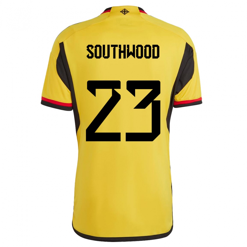 Hombre Camiseta Irlanda Del Norte Luke Southwood #23 Blanco 2ª Equipación 24-26 La Camisa México