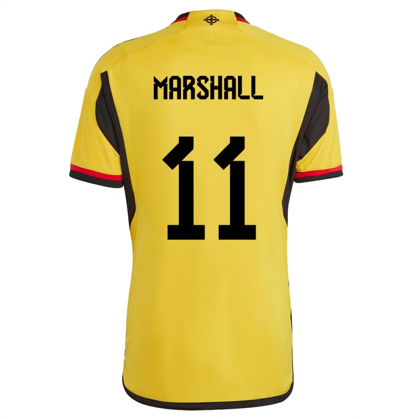 Hombre Camiseta Irlanda Del Norte Callum Marshall #11 Blanco 2ª Equipación 24-26 La Camisa México