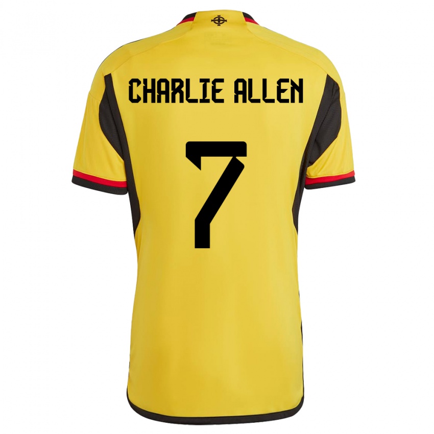 Hombre Camiseta Irlanda Del Norte Charlie Allen #7 Blanco 2ª Equipación 24-26 La Camisa México