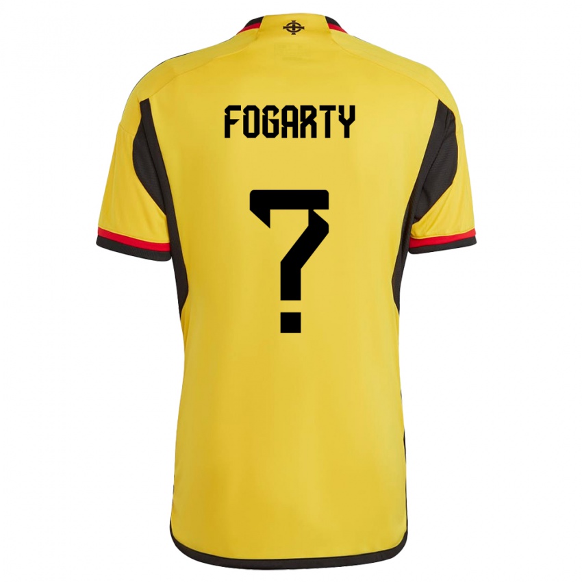 Hombre Camiseta Irlanda Del Norte Tom Fogarty #0 Blanco 2ª Equipación 24-26 La Camisa México