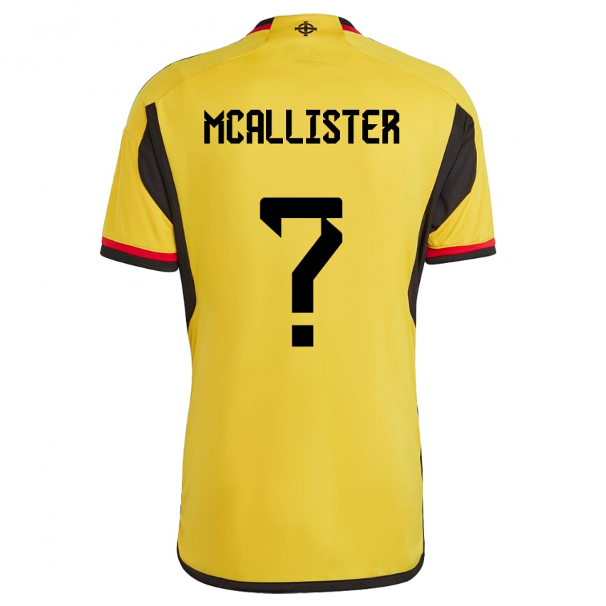 Hombre Camiseta Irlanda Del Norte Sean Mcallister #0 Blanco 2ª Equipación 24-26 La Camisa México