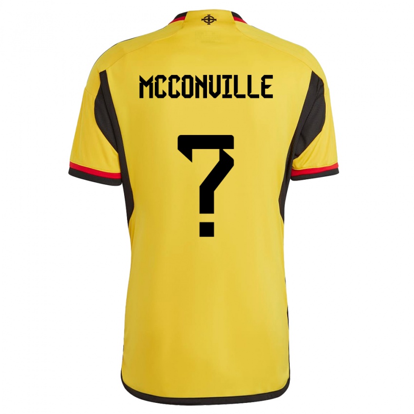 Hombre Camiseta Irlanda Del Norte Ruairi Mcconville #0 Blanco 2ª Equipación 24-26 La Camisa México