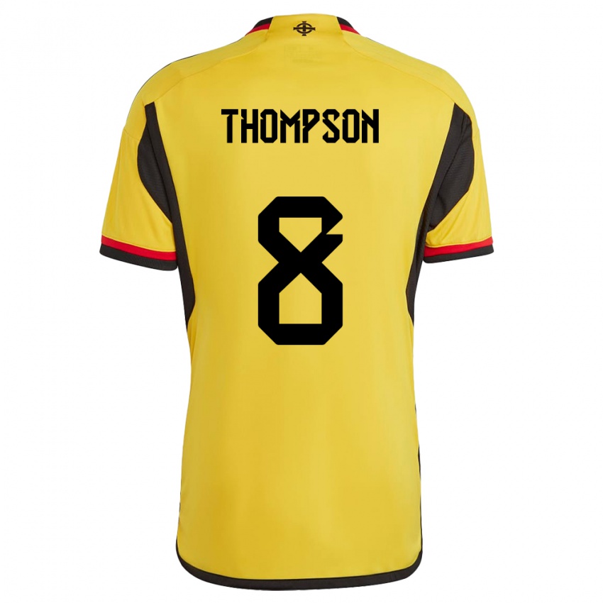 Hombre Camiseta Irlanda Del Norte Joel Thompson #8 Blanco 2ª Equipación 24-26 La Camisa México