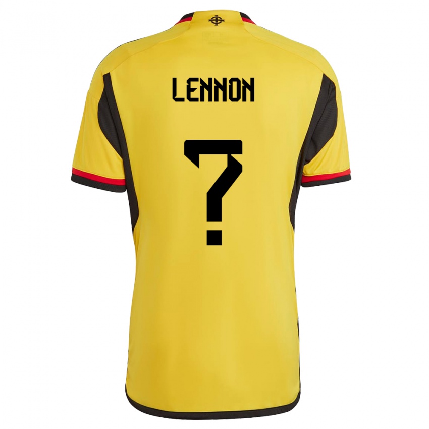 Hombre Camiseta Irlanda Del Norte Gallagher Lennon #0 Blanco 2ª Equipación 24-26 La Camisa México