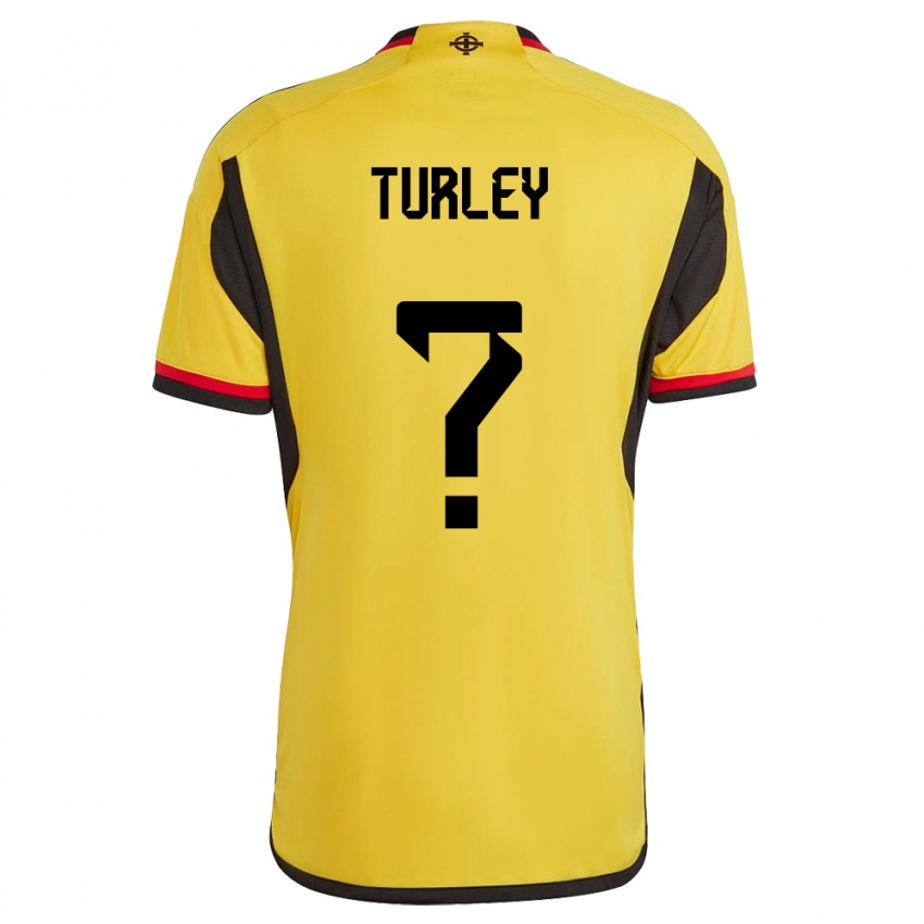 Hombre Camiseta Irlanda Del Norte Francis Turley #0 Blanco 2ª Equipación 24-26 La Camisa México