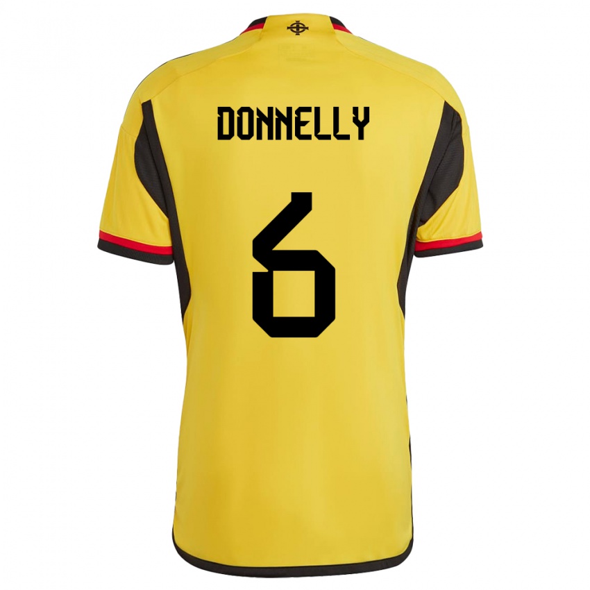 Hombre Camiseta Irlanda Del Norte Ryan Donnelly #6 Blanco 2ª Equipación 24-26 La Camisa México