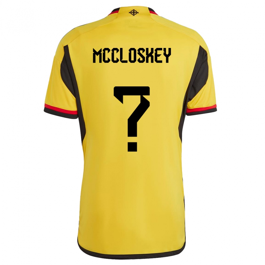 Hombre Camiseta Irlanda Del Norte Darragh Mccloskey #0 Blanco 2ª Equipación 24-26 La Camisa México