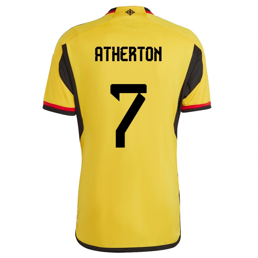 Hombre Camiseta Irlanda Del Norte Chris Atherton #7 Blanco 2ª Equipación 24-26 La Camisa México