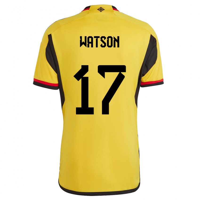 Hombre Camiseta Irlanda Del Norte Alex Watson #17 Blanco 2ª Equipación 24-26 La Camisa México